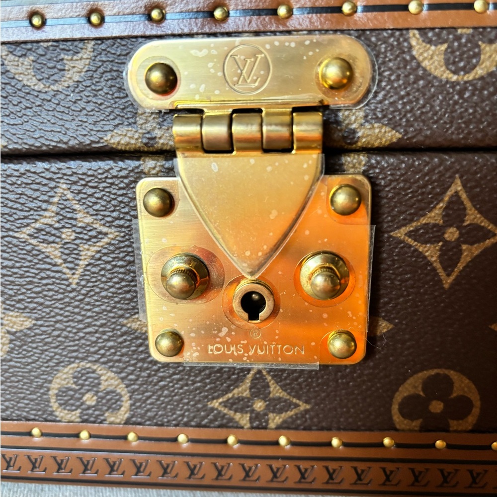 Louis Vuitton Brown Monogram Trunk with Gold Accents - Picture 6 of 10